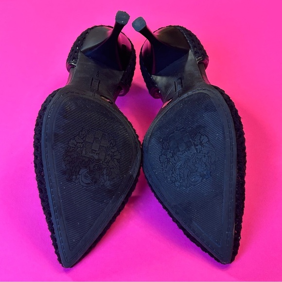 Vince Camuto Black Crochet Pumps Size 8 1/2 - Picture 11 of 14